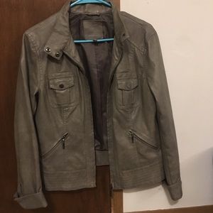 Studio M Olive Green Leather Jacket